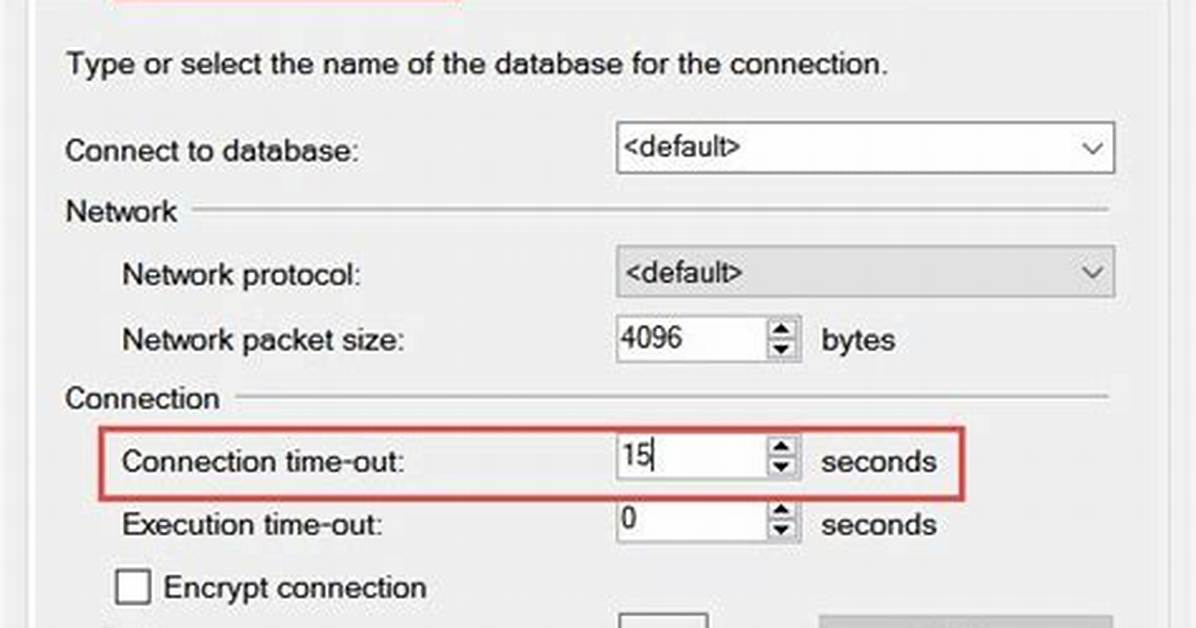 What Is "Connect Timeout" in Sql Server Connection String?