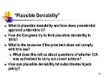 What Is Culpable Deniability?
