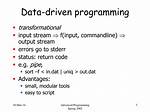 What Is Data-Driven Programming?