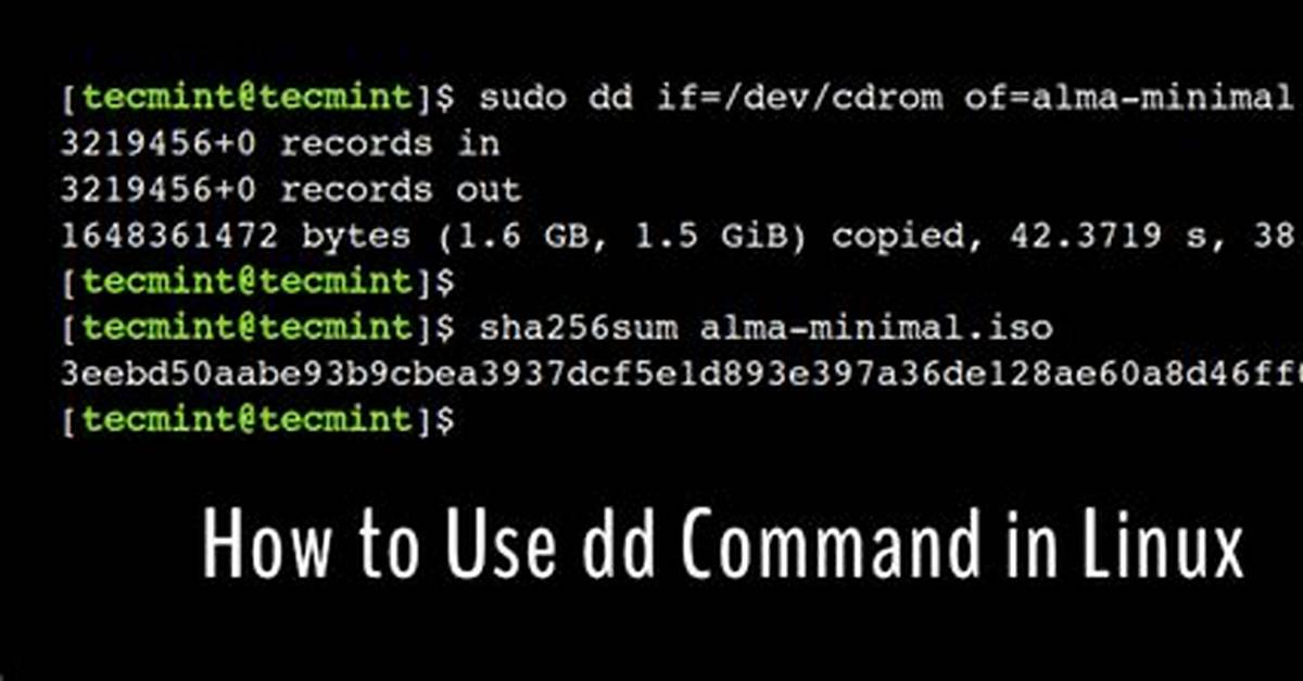 What Is Dd in Linux Command?