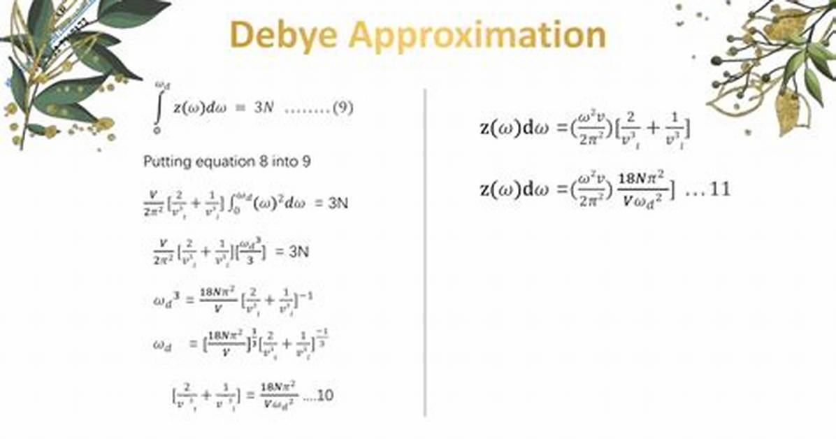 What Is Debye Approximation?