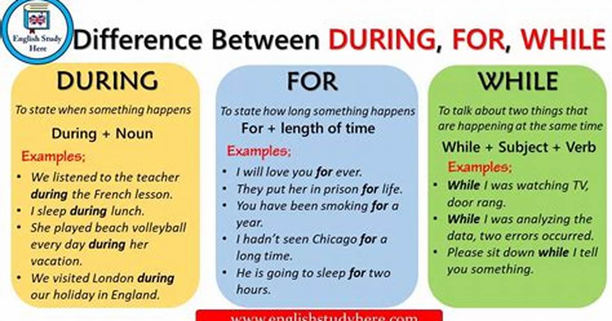 What Is Difference Between During and While?
