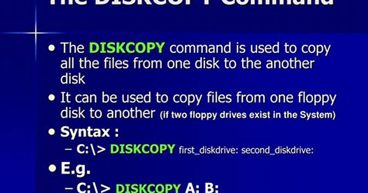 What Is Diskcopy Command? | Contextresponse. Com
