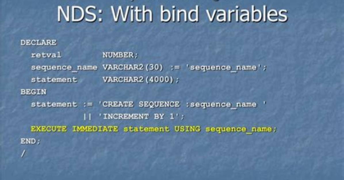 What Is Dynamic Sql Oracle