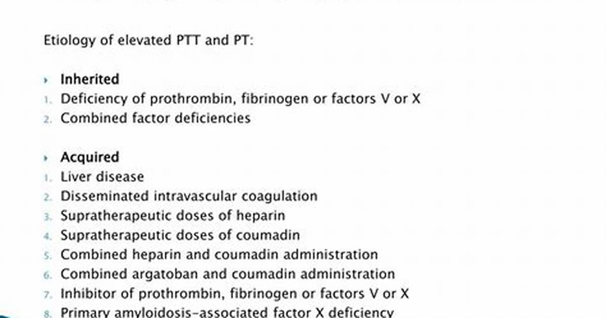 What Is Elevated Ptt?