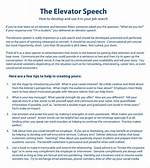 What Is Elevator Speech Example?