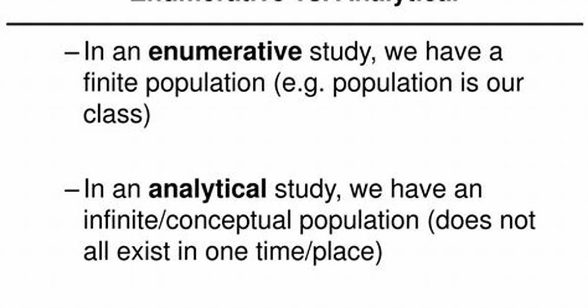 What Is Enumerative Study?