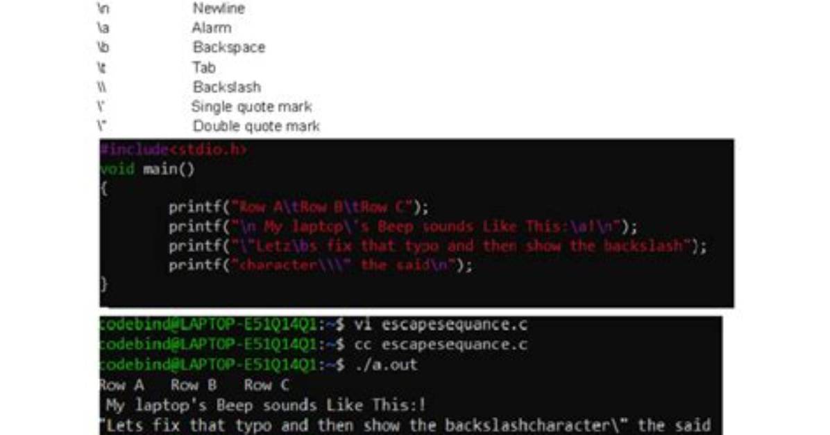 What Is Escape Sequence in Linux?