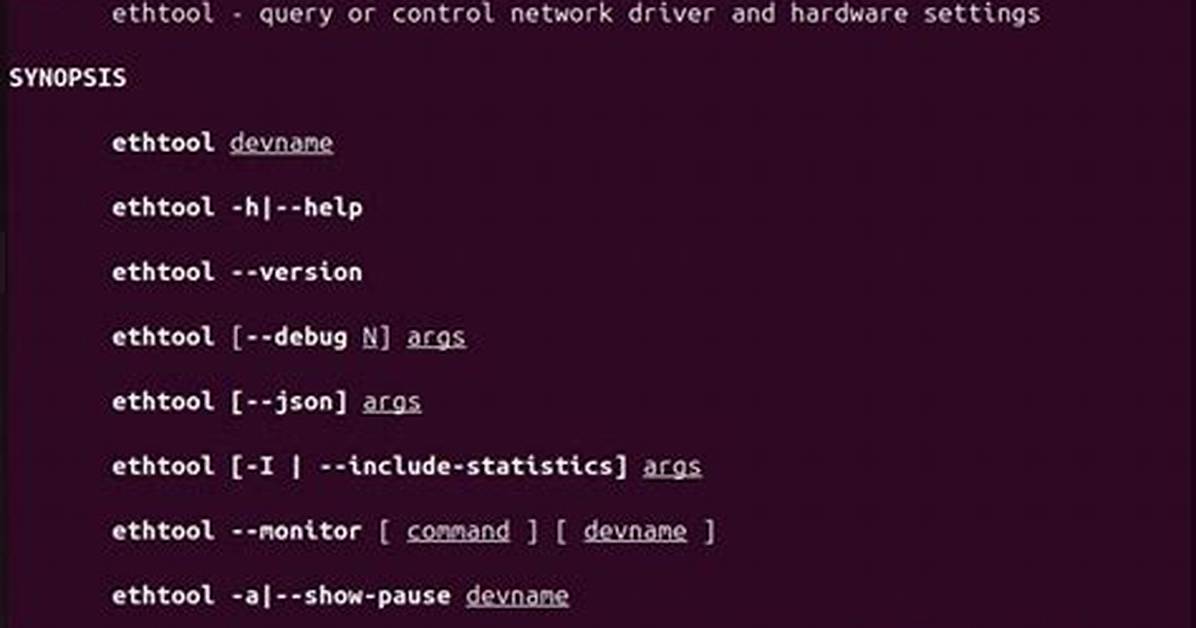 What Is Ethtool Command in Linux?