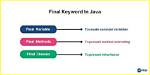 What Is Finalize Keyword in Java?