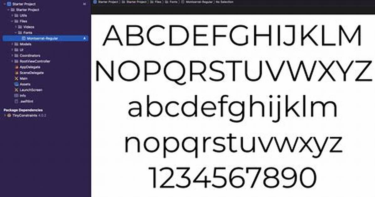 What Is Font Xcode