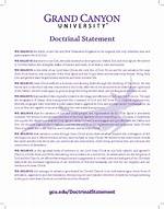 What Is Gcu Doctrinal Statement?