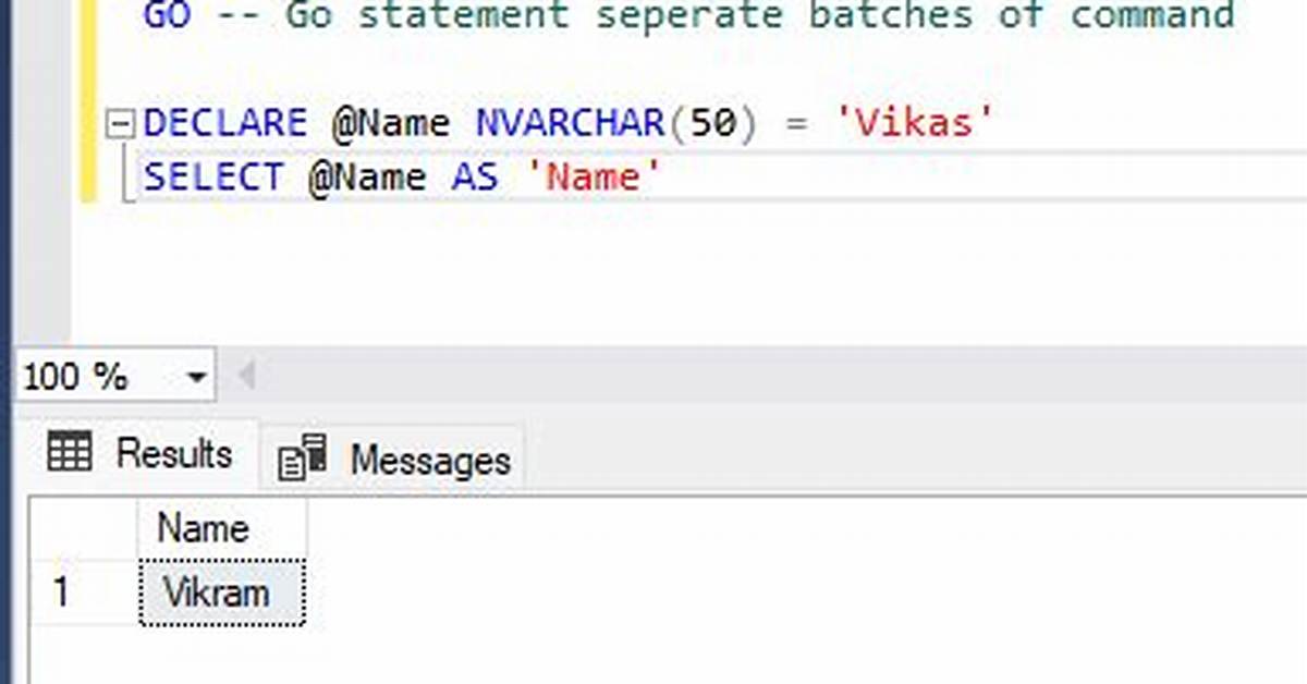 What Is Go in Sql