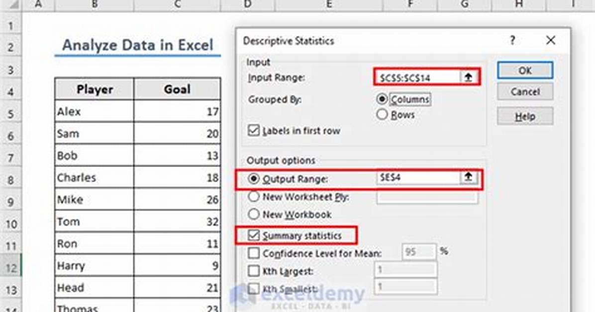 What Is Input Range Excel