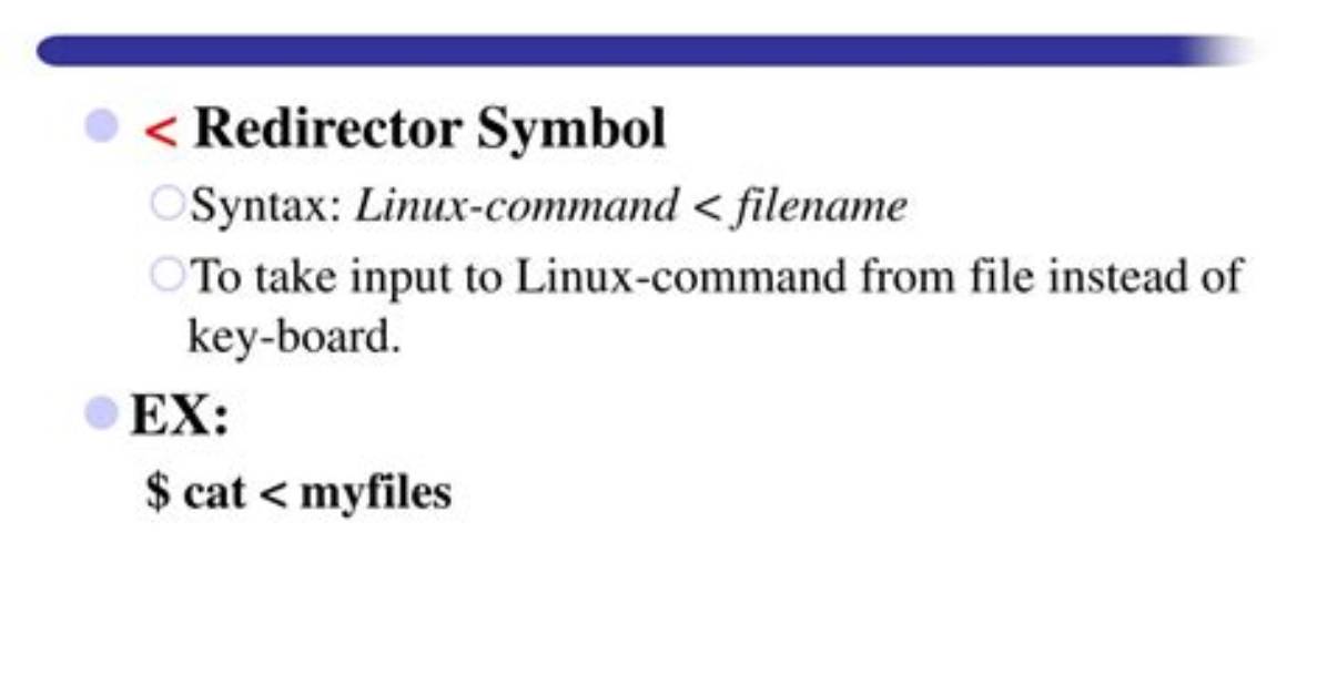 What Is Input Redirection in Linux?