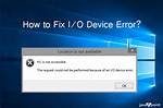 What Is Io Error?