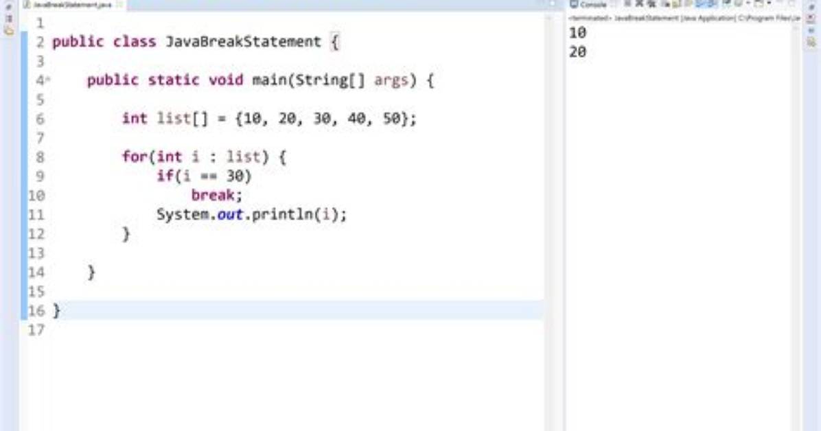 What Is Java Break Continue