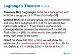 What Is Lagrange Theorem?