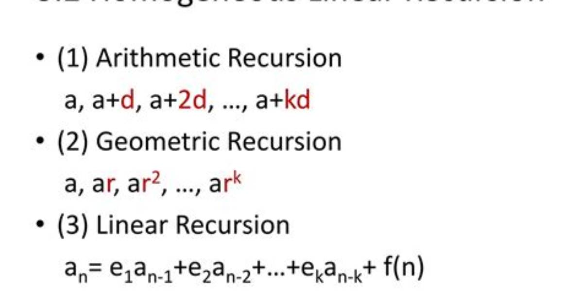 What Is Linear Recursion