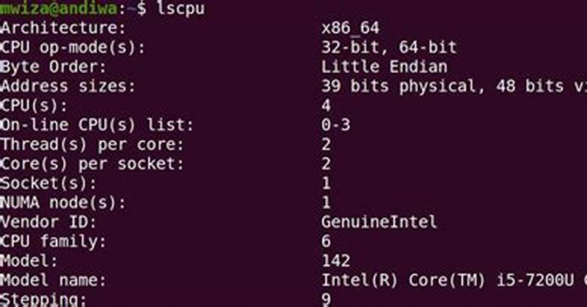 What Is Linux Lscpu Command?
