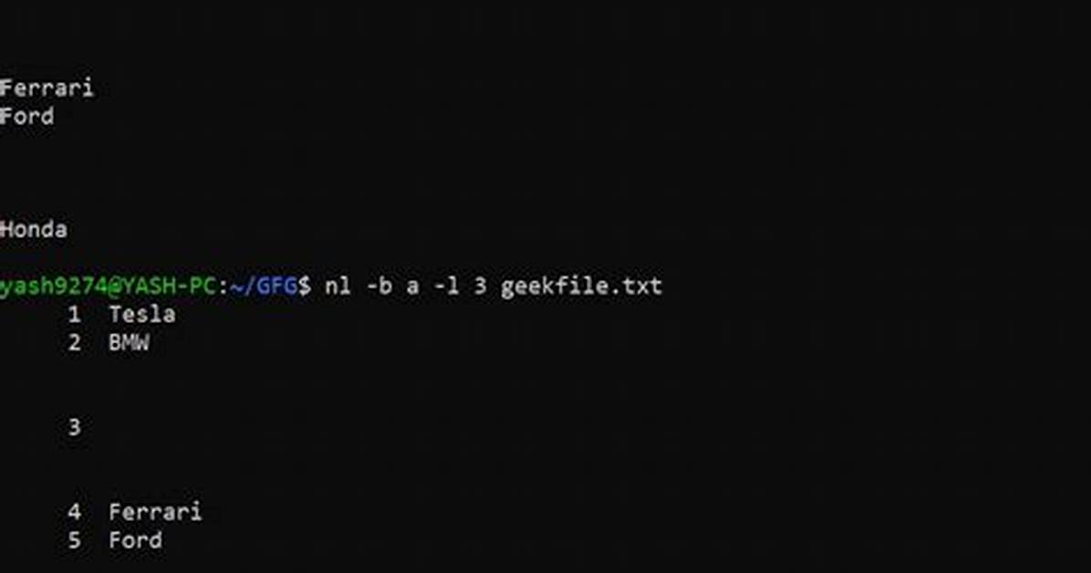 What Is Linux Nl Command?