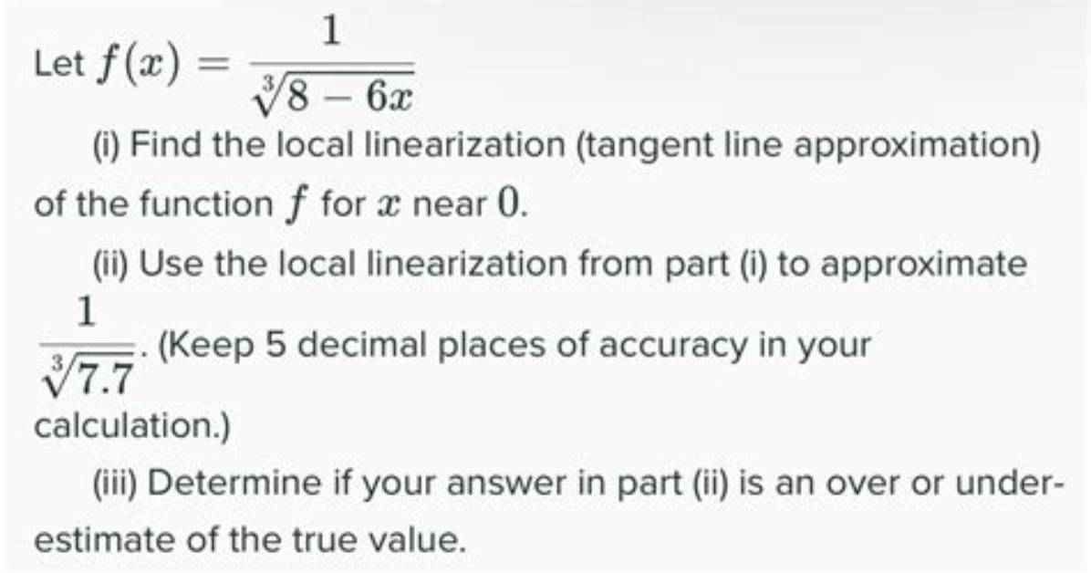 What Is Local Linearization?