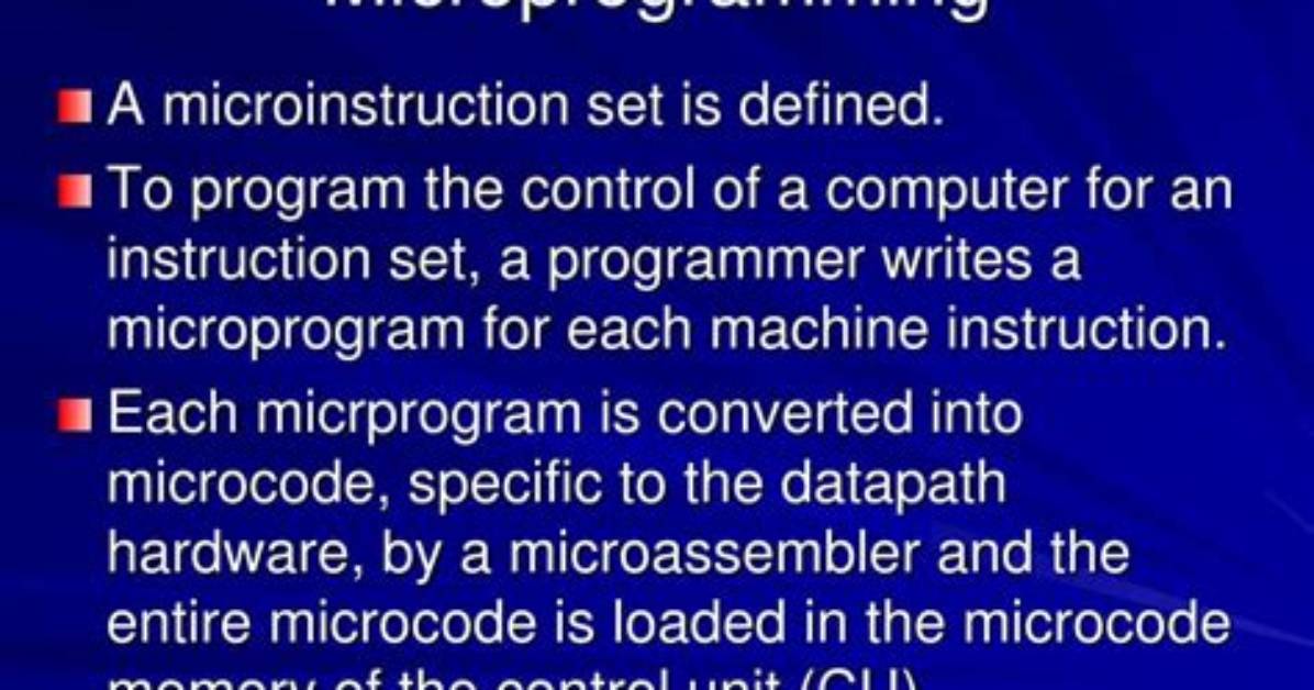 What Is Microprogramming Definition?