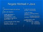 What Is Negate in Java?