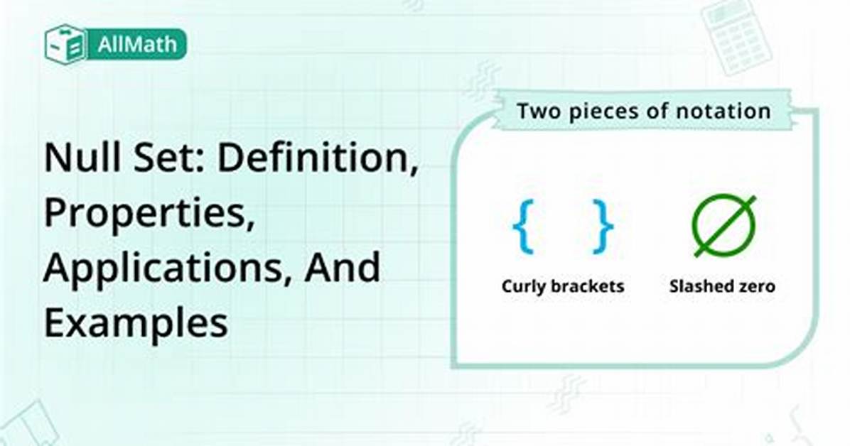 What Is Null Set and Example?