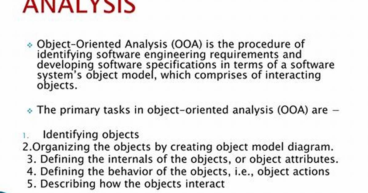 What Is Object Oriented Analysis in Software Engineering