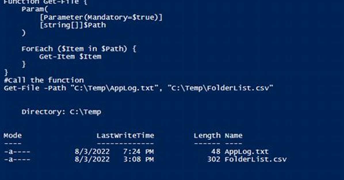 What Is Param in Powershell?