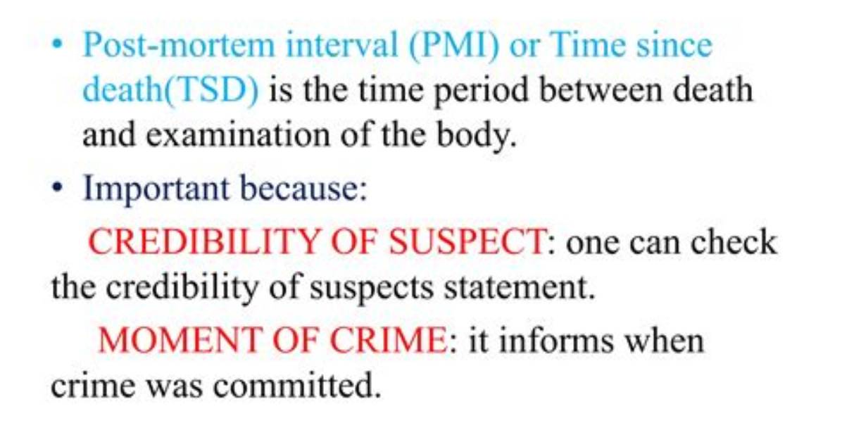 What Is Postmortem Interval?