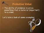 What Is Probative Value?