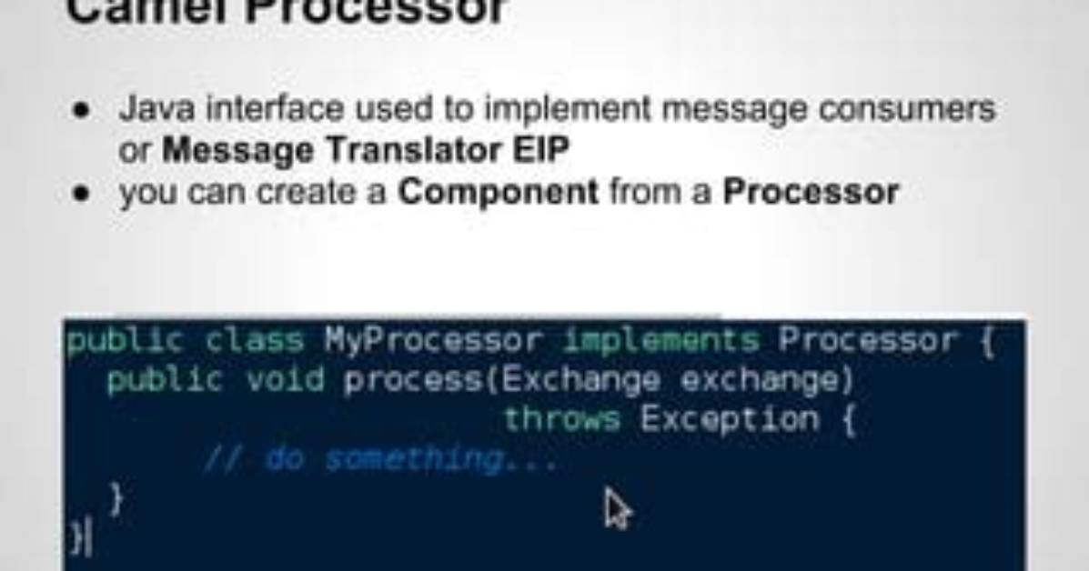 What Is Processor in Camel