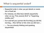 What Is Sequential Order?