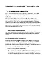 What Is Sequestration Order?