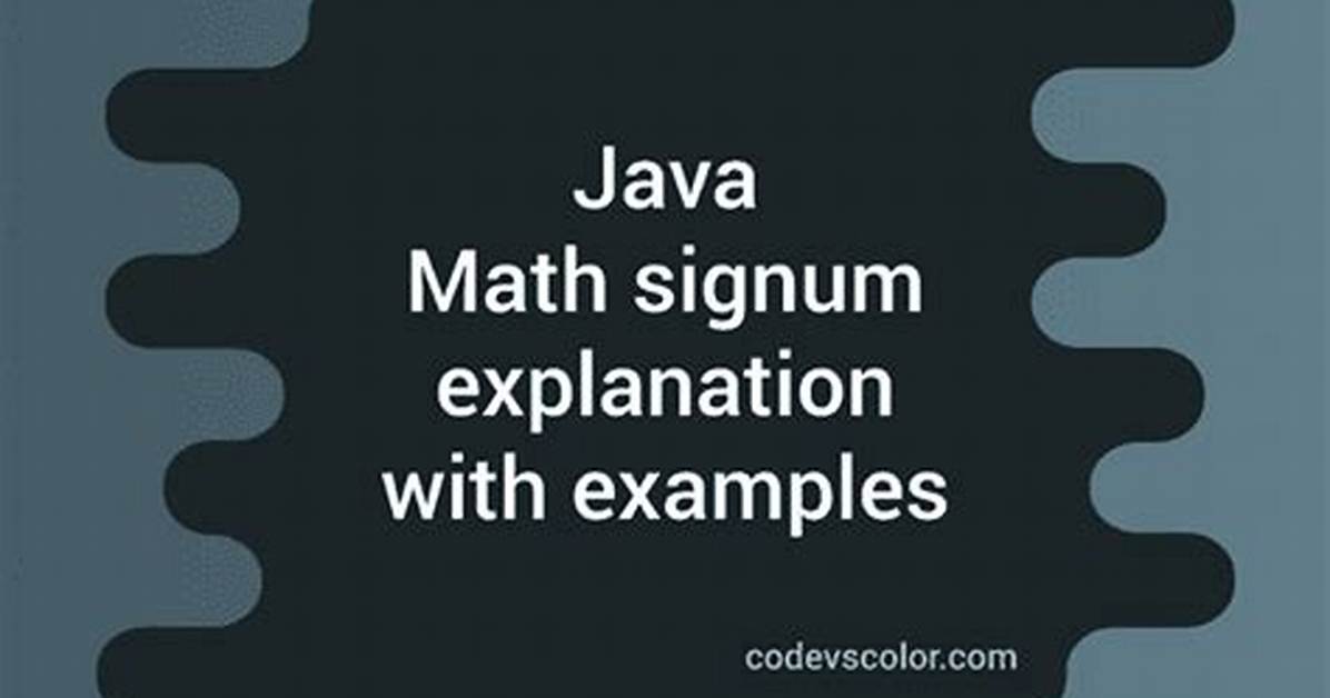 What Is Signum in Java?