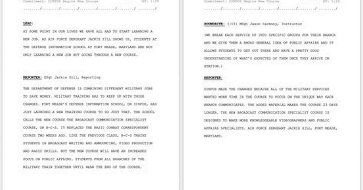 What Is Single Column Script?