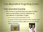 What Is State Dependent Forgetting