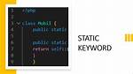 What Is Static in Php Oop