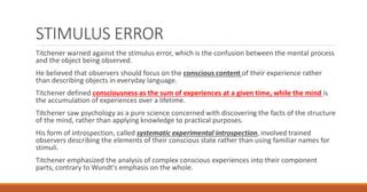 What Is Stimulus Error