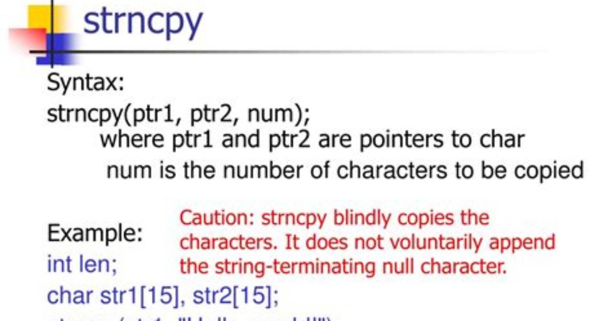What Is Strncpy