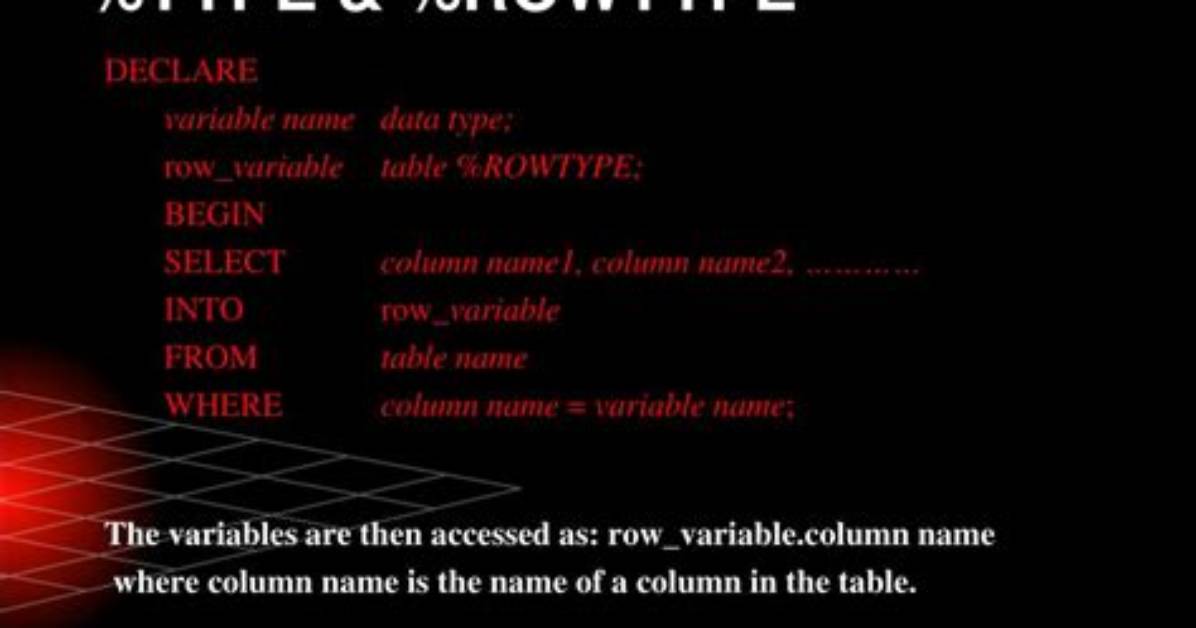 What Is Table Rowtype?