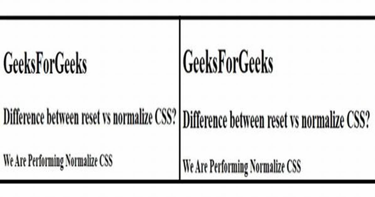 What Is the Difference Between Normalize. Css and Reset Css?