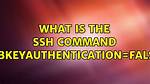 What Is the Ssh Command Pubkeyauthentication=False?