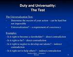 What Is the Universalization Test