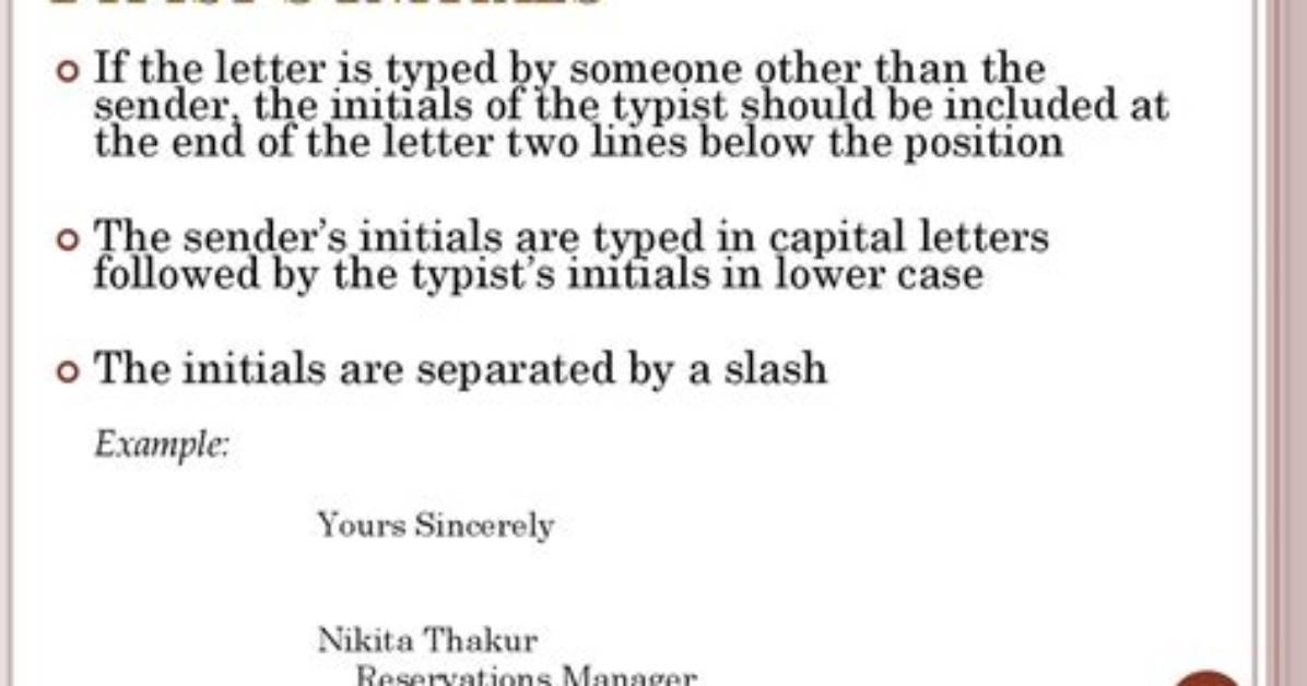 What Is Typist Initials?