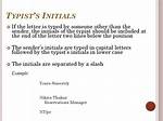 What Is Typist Initials?