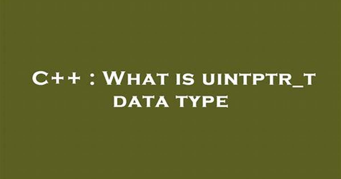What Is Uintptr_T Data Type