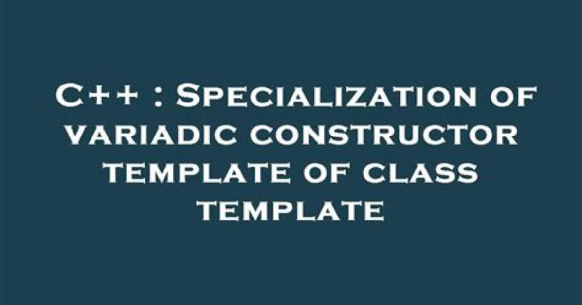 What Is Variadic Constructor?